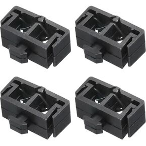 MECCANIXITY 4Pcs Dual Slot Flat Cable Clamp 8, 13.5mm Mount Slot Width Wire Holder ABS for 30 Series European Standard Aluminum Extrusion