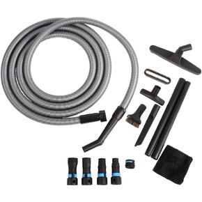 Cen-Tec Systems 95292 Home and Shop Vacuum Expanded Multi-Brand Power Tool Dust Collection Adapter Set and Full Attachment Kit, 30 Ft. Hose, Black