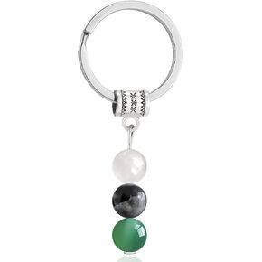 Crystals Stone Keychain for Anxiety Relief, Healing Stones Keychain Gifts for Women and Men (Protection)