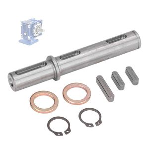Alloy Steel Output Single Shaft,Single Output Shaft Alloy Steel Short Output Shaft 18mm 0.71in Length 128mm 5.04in for Worm Reducer NMRV040 RV040 Nema34 Stepper Motor