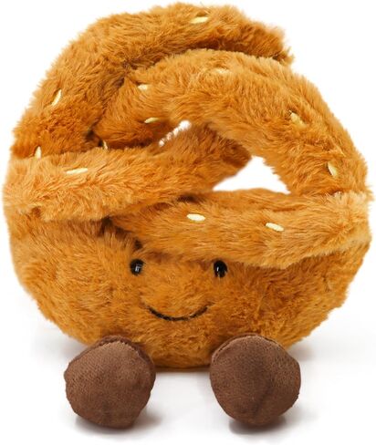 Adorable 9" Croissant Plush Toy - Cute Smiling Croissant Bread Pillow, Soft and Funny Stuffed Animal Food Plushies for Kids' Birthdays (Croissant) in Saudi Arabia