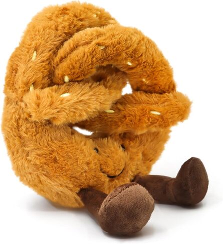 Adorable 9" Croissant Plush Toy - Cute Smiling Croissant Bread Pillow, Soft and Funny Stuffed Animal Food Plushies for Kids' Birthdays (Croissant) in Saudi Arabia