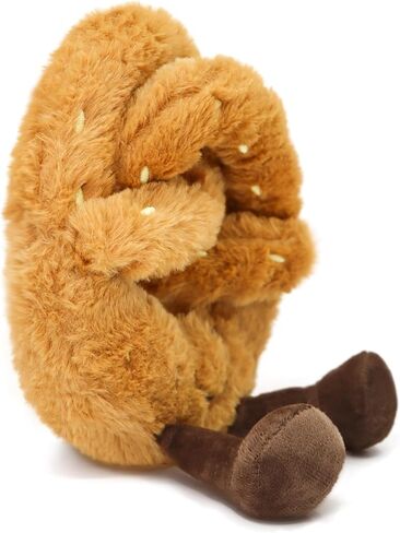 Adorable 9" Croissant Plush Toy - Cute Smiling Croissant Bread Pillow, Soft and Funny Stuffed Animal Food Plushies for Kids' Birthdays (Croissant) in Saudi Arabia