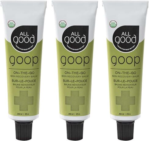 All Good Goop on the Go - Chafing Cream, Dry Skin Salve, Cracking Lip Moisturizer - Soothes, Hydrates & Calms - Travel Size Recovery Balm 1oz (3-pack) in Kuwait