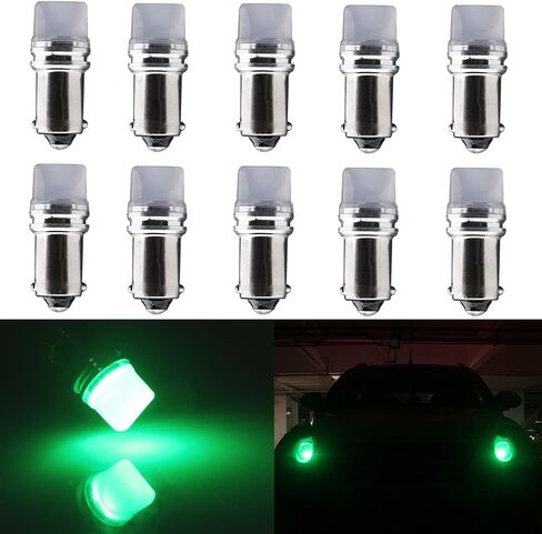 EverBright BA9S 1895 Led Bulb,53 57 T4W 64111 BA9 Bayonet LED Interior Exterior Light For Car Map Dome Trunk Width Light 2835 3SMD 12V,Red (Pack of 10) in Saudi Arabia