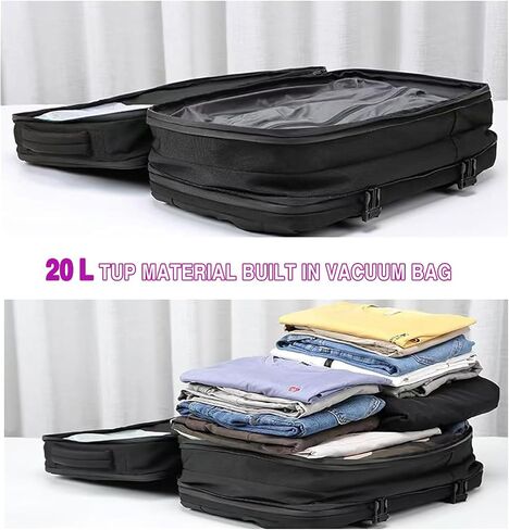 Vacuum Backpack Travel with Pump, Vacpack Expandable Air Compression Backpack Carry on Laptop Backpack in Saudi Arabia
