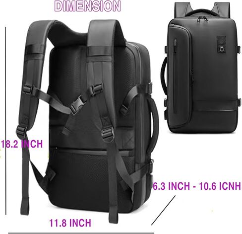Vacuum Backpack Travel with Pump, Vacpack Expandable Air Compression Backpack Carry on Laptop Backpack in Saudi Arabia