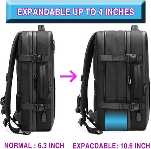 Vacuum Backpack Travel with Pump, Vacpack Expandable Air Compression Backpack Carry on Laptop Backpack in Saudi Arabia