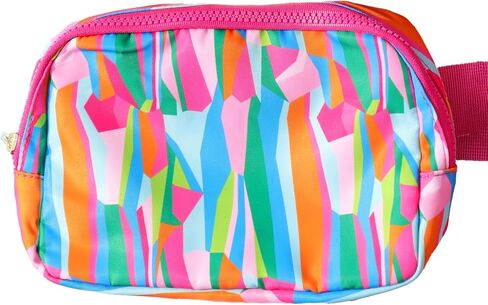 Mary Square Sea Bright Colorful Pattern 9.25 x 7 Polyester All In One Crossbody Handbag Purse Fannie Pack Water Bottle Holder in Saudi Arabia