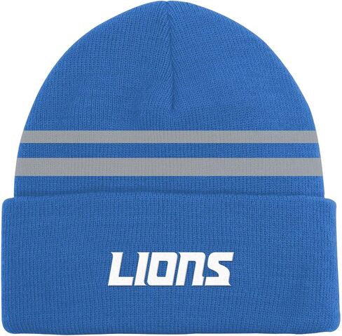 NFL Kids Youth 8-20 Official Cold Weather Striped Cuffed Knit Beanie Hat in Saudi Arabia