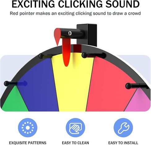 24 Inch Prize Wheel Spinner with Stand, 14 Slots Color Spinning Wheel for Prizes, Fortune Wheel Spinner for Trade Shows, Carnivals, Home Games in Saudi Arabia