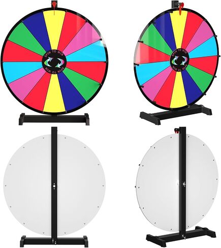 24 Inch Prize Wheel Spinner with Stand, 14 Slots Color Spinning Wheel for Prizes, Fortune Wheel Spinner for Trade Shows, Carnivals, Home Games in Saudi Arabia