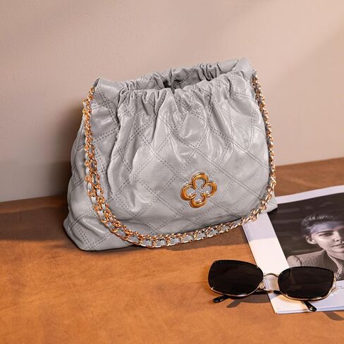 Milan Chiva Small Bag for Women Dumpling Clutch Purse with Gold Chain Strap in Saudi Arabia