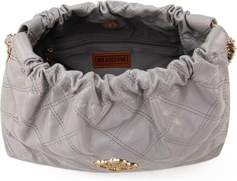 Milan Chiva Small Bag for Women Dumpling Clutch Purse with Gold Chain Strap in Saudi Arabia