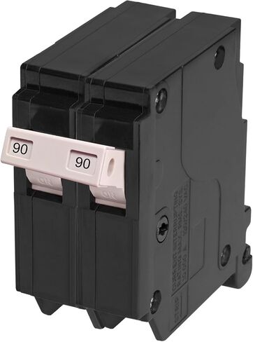 90 Amp 2-Pole Circuit Breaker, OEM Replacement for Most Breaker Boxes, 120/240V Plug-in, Thermal Magnetic Protection, Easy Installation, 10-Year Warranty in Saudi Arabia