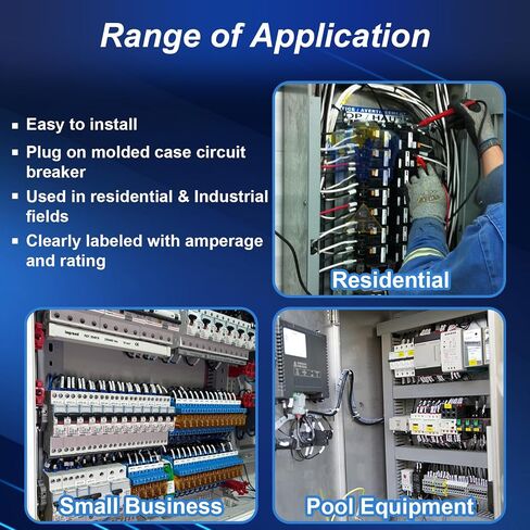 90 Amp 2-Pole Circuit Breaker, OEM Replacement for Most Breaker Boxes, 120/240V Plug-in, Thermal Magnetic Protection, Easy Installation, 10-Year Warranty in Saudi Arabia