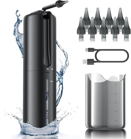 Ear Wax Removal - Electric Ear Cleaner - Ear Cleaning Kit - FSA HSA Eligible - Ear Irrigation Kit Safe Ear Irrigation Flushing System with 4 Pressure Settings - FSA Eligible Items Only List in Saudi Arabia