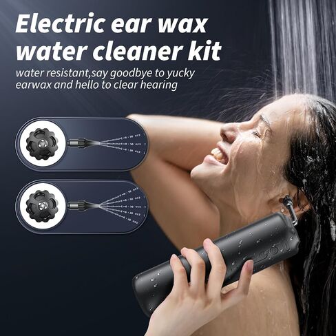 Ear Wax Removal - Electric Ear Cleaner - Ear Cleaning Kit - FSA HSA Eligible - Ear Irrigation Kit Safe Ear Irrigation Flushing System with 4 Pressure Settings - FSA Eligible Items Only List in Saudi Arabia