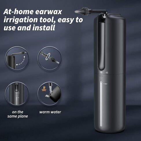 Ear Wax Removal - Electric Ear Cleaner - Ear Cleaning Kit - FSA HSA Eligible - Ear Irrigation Kit Safe Ear Irrigation Flushing System with 4 Pressure Settings - FSA Eligible Items Only List in Saudi Arabia