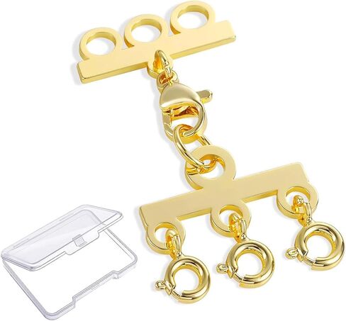 Necklace Layering Clasps Gold, Necklace Separator for Layering, Multiple Necklace Clasp, Necklace Spacer to Prevent Tangling in Saudi Arabia