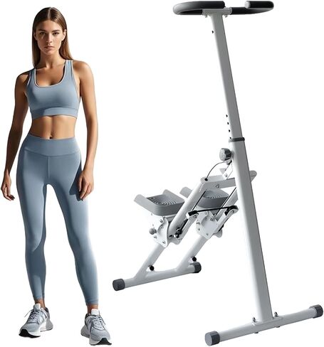 Stair Stepper Folding Vertical Cardio Exercise Climber Stair-Master for Exercise at Home Full Body Workout Machine with Handlebar 242LBS Load with Adjustable Step Range Handlebar & Pedals in Kuwait