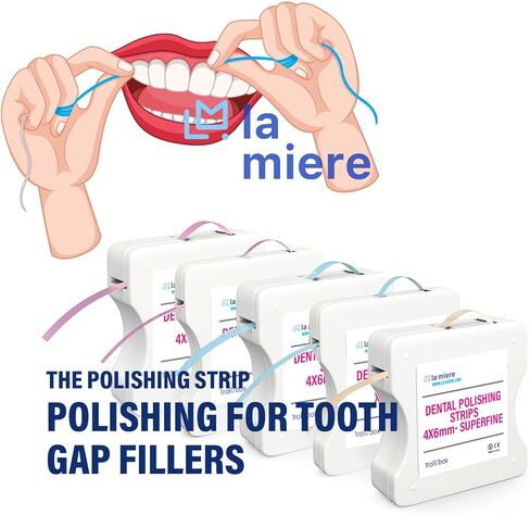 4mm x 6M Dental Polishing Strips, Abrasive Finishing, Interproximal Teeth Cleaning Care, Whitening Whitening Polish Strips, Deep Sanding and Grinding (Medium, 1Box) in Saudi Arabia