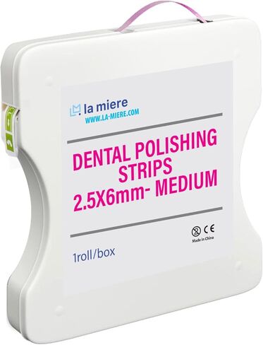4mm x 6M Dental Polishing Strips, Abrasive Finishing, Interproximal Teeth Cleaning Care, Whitening Whitening Polish Strips, Deep Sanding and Grinding (Medium, 1Box) in Kuwait