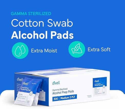 Alcohol Wipes, 400 Count | Medical & Professional Sterile Alcohol Prep Pads | Individually Wrapped 2-Ply Antiseptic Alcohol Pads Grreat for Fist Aid Kits & Personal Use | 400 Surgical Alcohol Swabs in Kuwait
