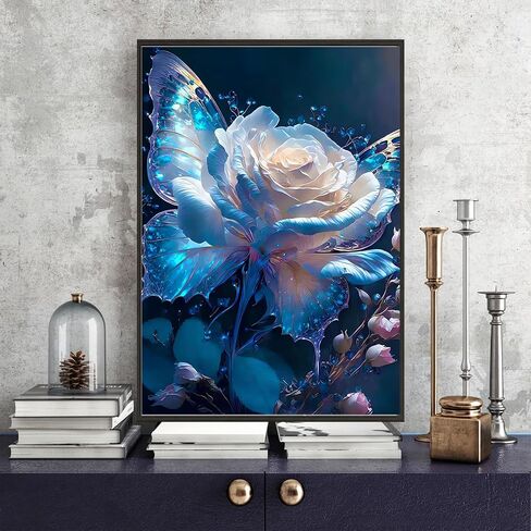Diliart Crow Diamond Painting Kit for Adults - Colored Diamond Art Kit for Adults Beginners - Skull Art Painting Kits - DIY 5D Diamond Art Kit - Gem Art Kit as Home Wall Decoration Gift 12x16 Inch in Saudi Arabia