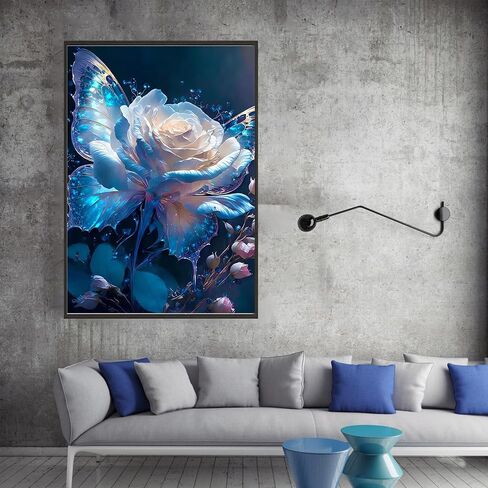 Diliart Crow Diamond Painting Kit for Adults - Colored Diamond Art Kit for Adults Beginners - Skull Art Painting Kits - DIY 5D Diamond Art Kit - Gem Art Kit as Home Wall Decoration Gift 12x16 Inch in Saudi Arabia