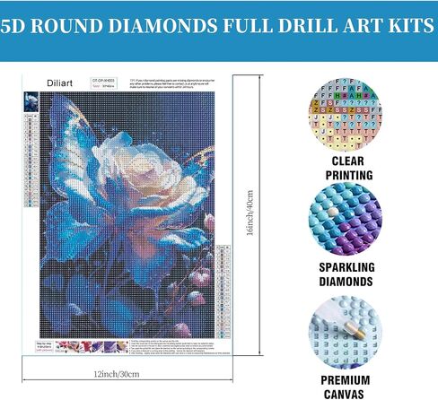 Diliart Crow Diamond Painting Kit for Adults - Colored Diamond Art Kit for Adults Beginners - Skull Art Painting Kits - DIY 5D Diamond Art Kit - Gem Art Kit as Home Wall Decoration Gift 12x16 Inch in Saudi Arabia