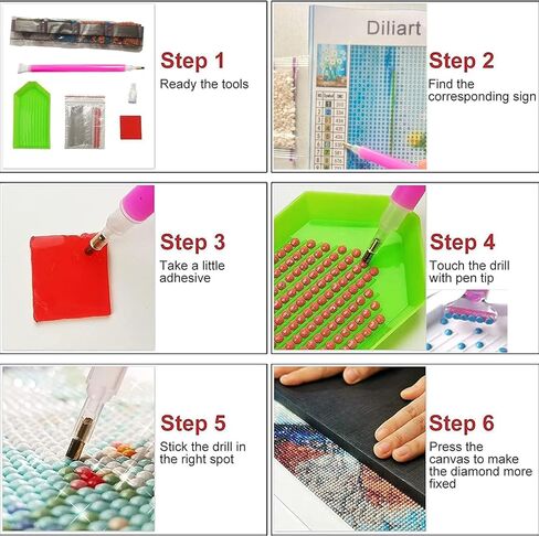 Diliart Crow Diamond Painting Kit for Adults - Colored Diamond Art Kit for Adults Beginners - Skull Art Painting Kits - DIY 5D Diamond Art Kit - Gem Art Kit as Home Wall Decoration Gift 12x16 Inch in Kuwait