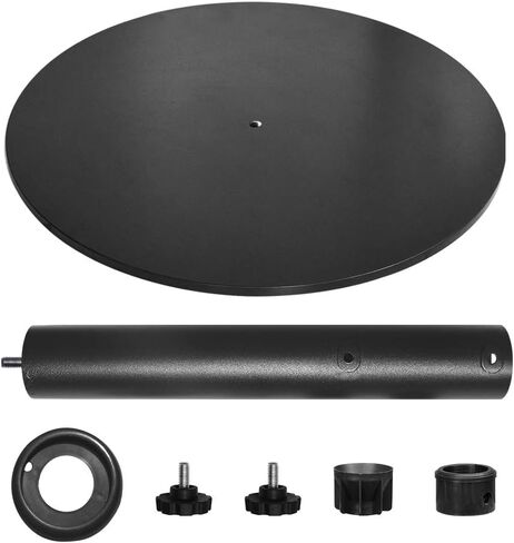 EliteShade USA ما يصل إلى 140 رطلًا من قاعدة المظلة المستديرة المصنوعة من الفولاذ وحامل مظلة للسوق في الهواء الطلق شديد التحمل، حقيبة رمل مستديرة الوزن إضافية مقاس 18 بوصة (الرمال غير متضمنة)، بني محمر in Kuwait