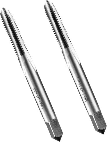 Metric Machine Tap,2pcs M5 x 0.8mm HSS 6542 Straight Flutes Screw Tapping Threading Machinist Repair DIY Tool in Kuwait