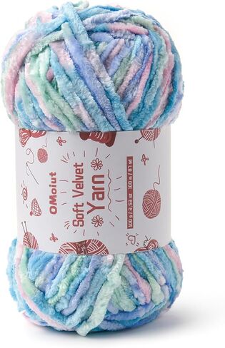 100g Fluffy Velvet Chenille Yarn for Crocheting and Knitting, 80m (87.5yd) Baby Yarn for Crocheting Soft, Crochet Chunky Yarn Amigurumi Yarn（White） in Saudi Arabia