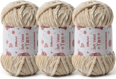 100g Fluffy Velvet Chenille Yarn for Crocheting and Knitting, 80m (87.5yd) Baby Yarn for Crocheting Soft, Crochet Chunky Yarn Amigurumi Yarn（White） in Saudi Arabia