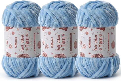 100g Fluffy Velvet Chenille Yarn for Crocheting and Knitting, 80m (87.5yd) Baby Yarn for Crocheting Soft, Crochet Chunky Yarn Amigurumi Yarn（White） in Saudi Arabia