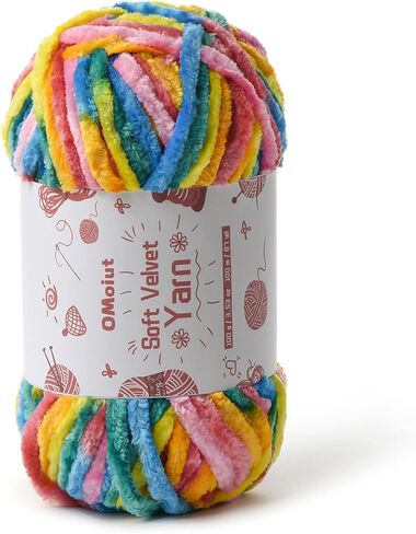 100g Fluffy Velvet Chenille Yarn for Crocheting and Knitting, 80m (87.5yd) Baby Yarn for Crocheting Soft, Crochet Chunky Yarn Amigurumi Yarn（White） in Saudi Arabia