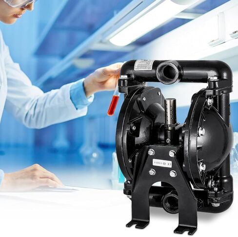 مضخة غشاء مزدوجة تعمل بالهواء من VEVOR، مدخل ومخرج 1 بوصة من الألومنيوم 22 GPM بحد أقصى 100PSI، غشاء النتريل، QBY4-25L-1inch-22 in Saudi Arabia