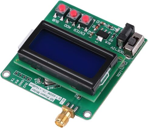 شاشة الكريستال السائل المصغرة الرقمية RF الطاقة واط متر وحدة مراقبة الطاقة-75 ~ 16 ديسيبل 1-600 ميجا هرتز تعويض الإضاءة الخلفية التلقائي in Kuwait