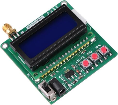 شاشة الكريستال السائل المصغرة الرقمية RF الطاقة واط متر وحدة مراقبة الطاقة-75 ~ 16 ديسيبل 1-600 ميجا هرتز تعويض الإضاءة الخلفية التلقائي in Kuwait