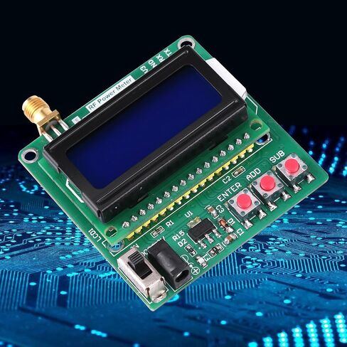 شاشة الكريستال السائل المصغرة الرقمية RF الطاقة واط متر وحدة مراقبة الطاقة-75 ~ 16 ديسيبل 1-600 ميجا هرتز تعويض الإضاءة الخلفية التلقائي in Kuwait