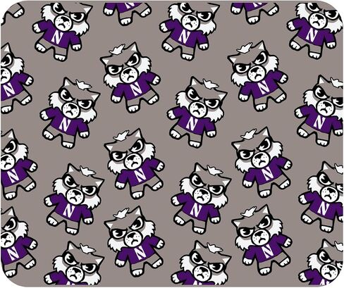 OTM Essentials Northwestern University Standard Fabric Mouse Pad, Desk Accessories, Standard Fabric Gaming Mouse Pad, Tokyodachi Mascot All Over in Saudi Arabia