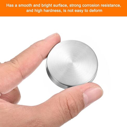 uxcell 12 Pcs Screw Covers Caps, 304 Stainless Steel Mirror Screws Decorative Caps Cover Nails, Mirror Screws Fasteners for Sign Advertising Hardware Construction, 30mm Diameter, Silver in Saudi Arabia