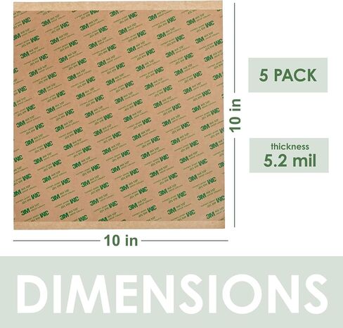 Adhesive Transfer Tape, Double Sided Transfer Sheet, 468MP, 10inch x 10inch (5-Pack) in Saudi Arabia