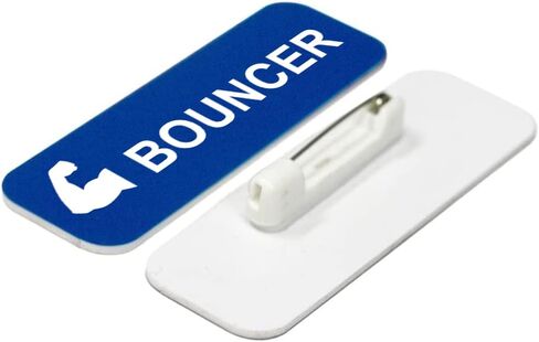 Bouncer (Bicep) 1 x 3" Name Tag/Badge, Black, (3 Pack) in Saudi Arabia