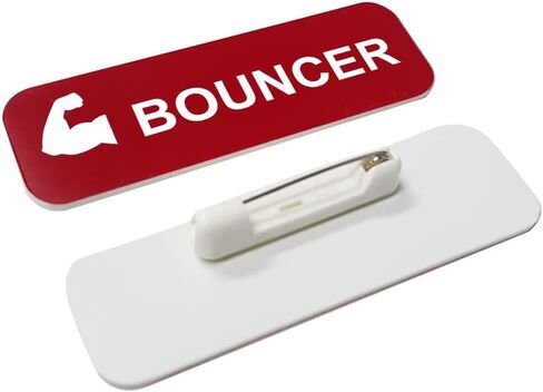 Bouncer (Bicep) 1 x 3" Name Tag/Badge, Black, (3 Pack) in Saudi Arabia