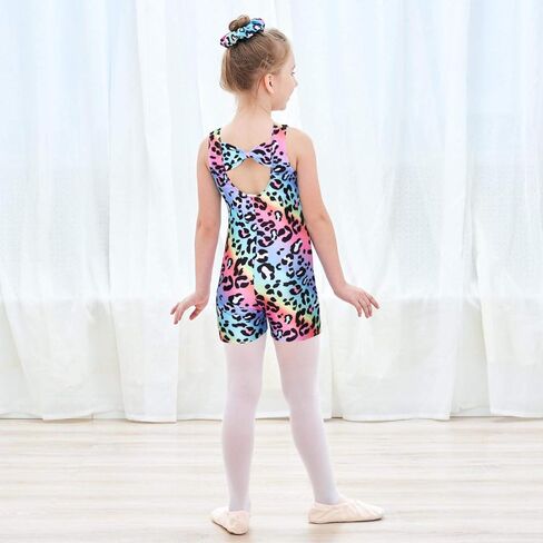 JESKIDS Leotards for Girls Gymnastics with Shorts Dance Biketards Tumbling Matching Hair Scrunchie 3~15 Years in Kuwait