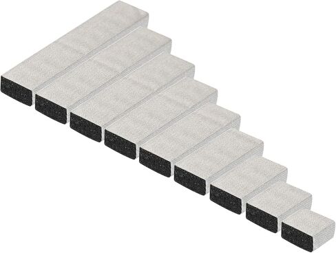 MECCANIXITY 90Pcs Faraday Conductive Fabric Foam Electrode Shielding Fabric Foam 9 Lengths 10/15/20/25/30/35/40/45/50x10x5mm with Adhesive Backing for Computer LCD TV in Saudi Arabia
