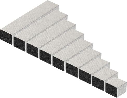 MECCANIXITY 90Pcs Faraday Conductive Fabric Foam Electrode Shielding Fabric Foam 9 Lengths 10/15/20/25/30/35/40/45/50x10x5mm with Adhesive Backing for Computer LCD TV in Saudi Arabia